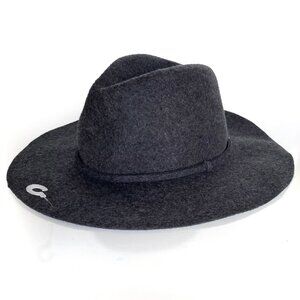 J. Crew NWT* Accessories Wool Fedora Hat Boho Dark Grey Size S/M